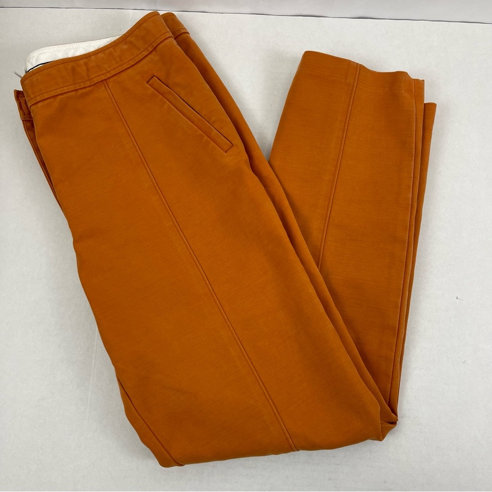 Tory Burch Orange Ankle Pants Women’s Size 12‎ Slim Fit Tapered Leg